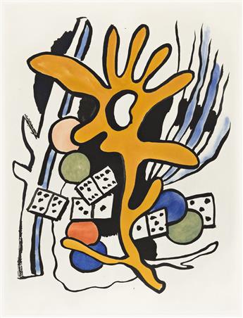 FERNAND LÉGER Femme sur fond jaune.